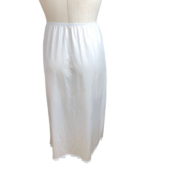Vintage Vanity Fail Half Slip Long Slit Small Womens Nylon w Lace Trim Lingerie - Picture 5 of 9